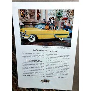 1954 Chevy Bel Air Sport Coupe Print Ad vintage 50s